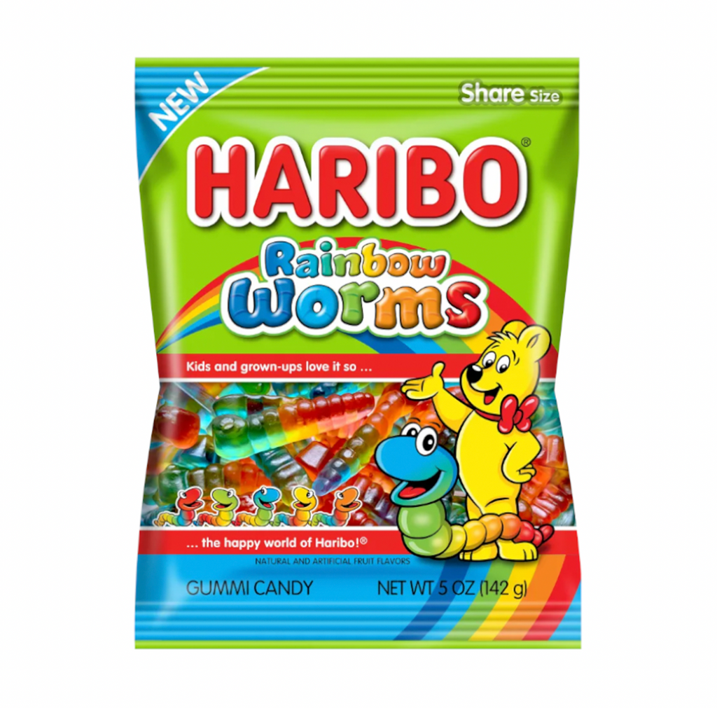 Haribo Rainbow Worms 142g - Sugar Box