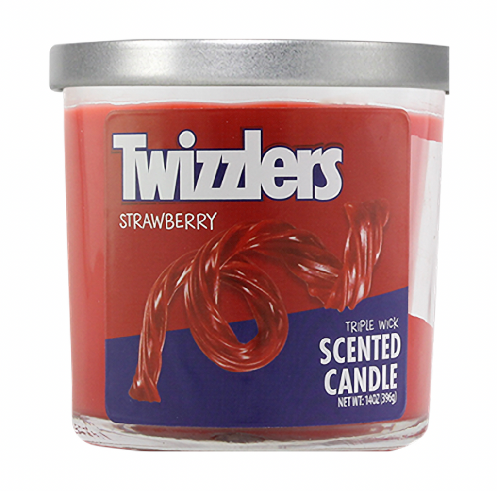 Twizzlers Strawberry Scented Triple Wick Candle 396g - Sugar Box
