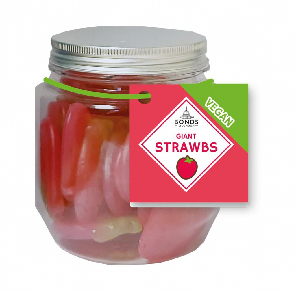 Bonds Giant Strawberries Vegan Jar 230g - Sugar Box