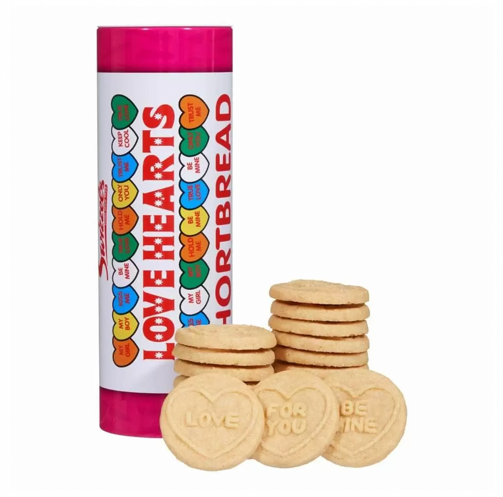 Swizzels Love Hearts Pure Butter Shortbread Biscuit Gift Tin 150g - Sugar Box