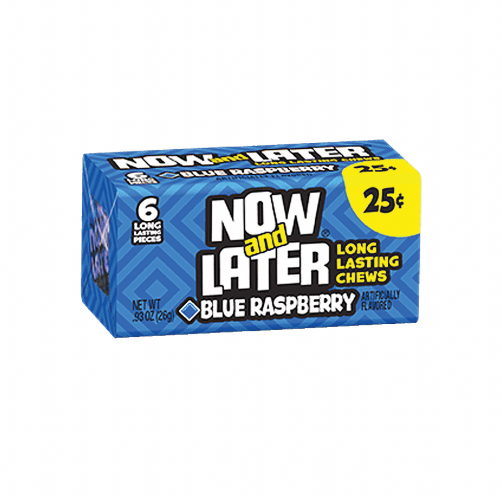 Now and Later Blue Raspberry 6 Piece 26g - Sugar Box