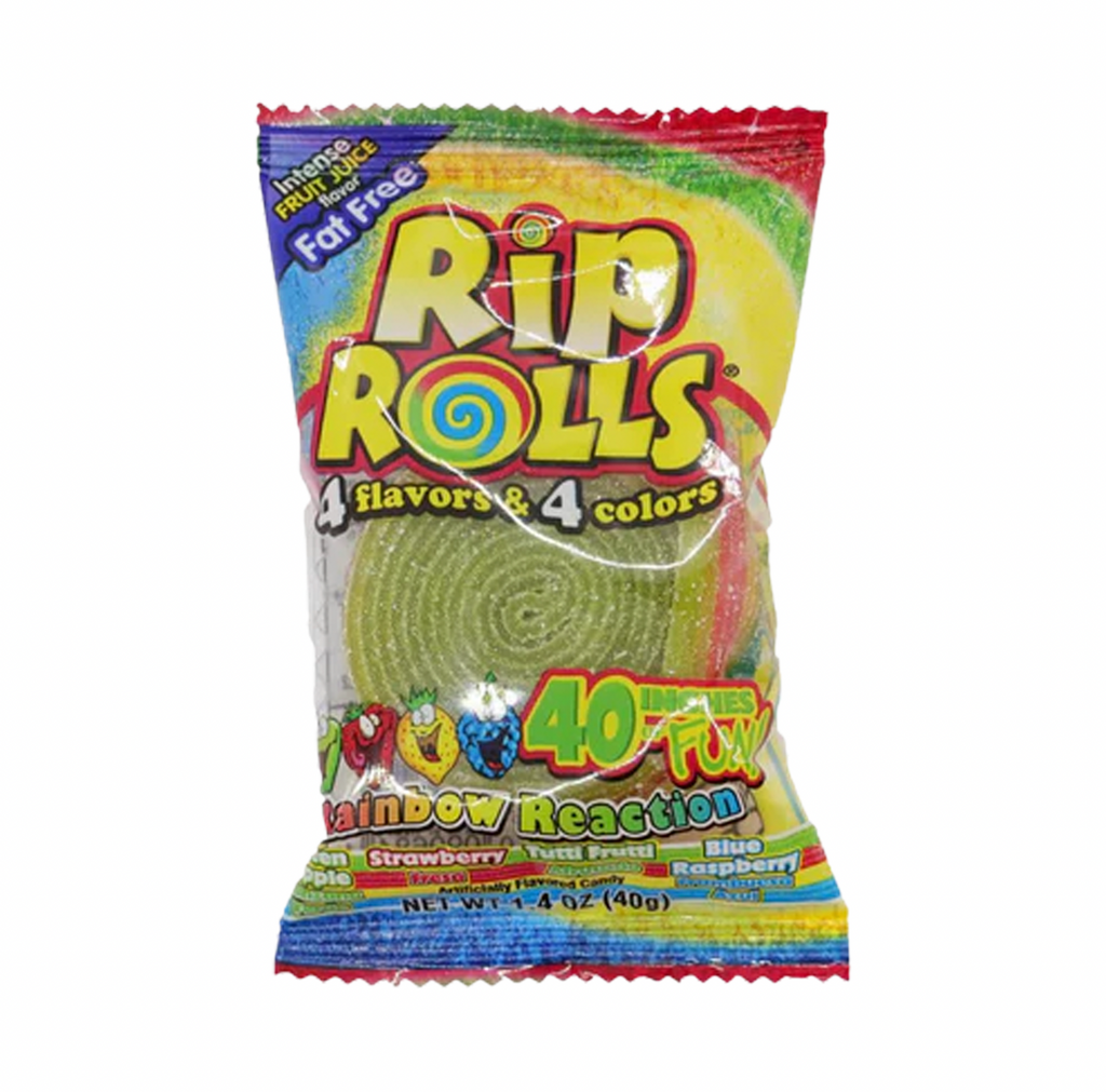Rip Rolls Rainbow Reaction 40g - Sugar Box