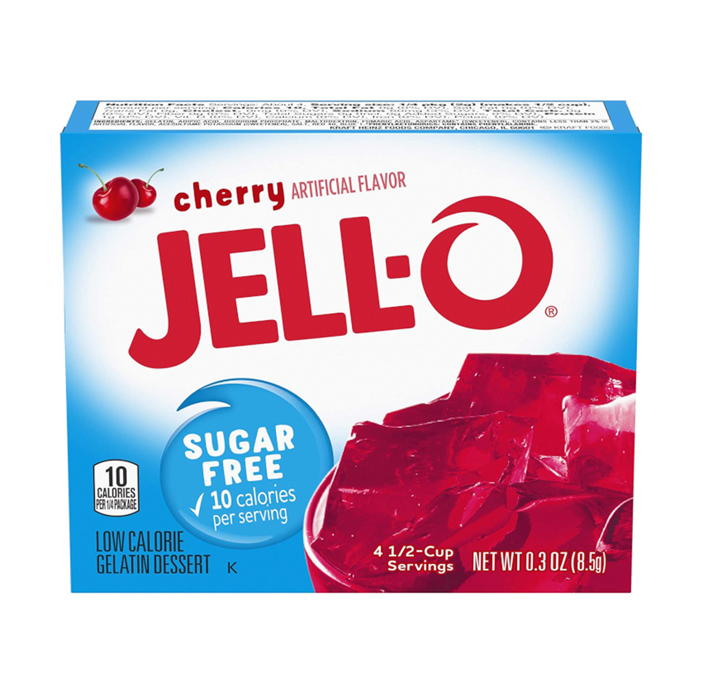Jell-O Sugar Free Cherry 85g - Sugar Box