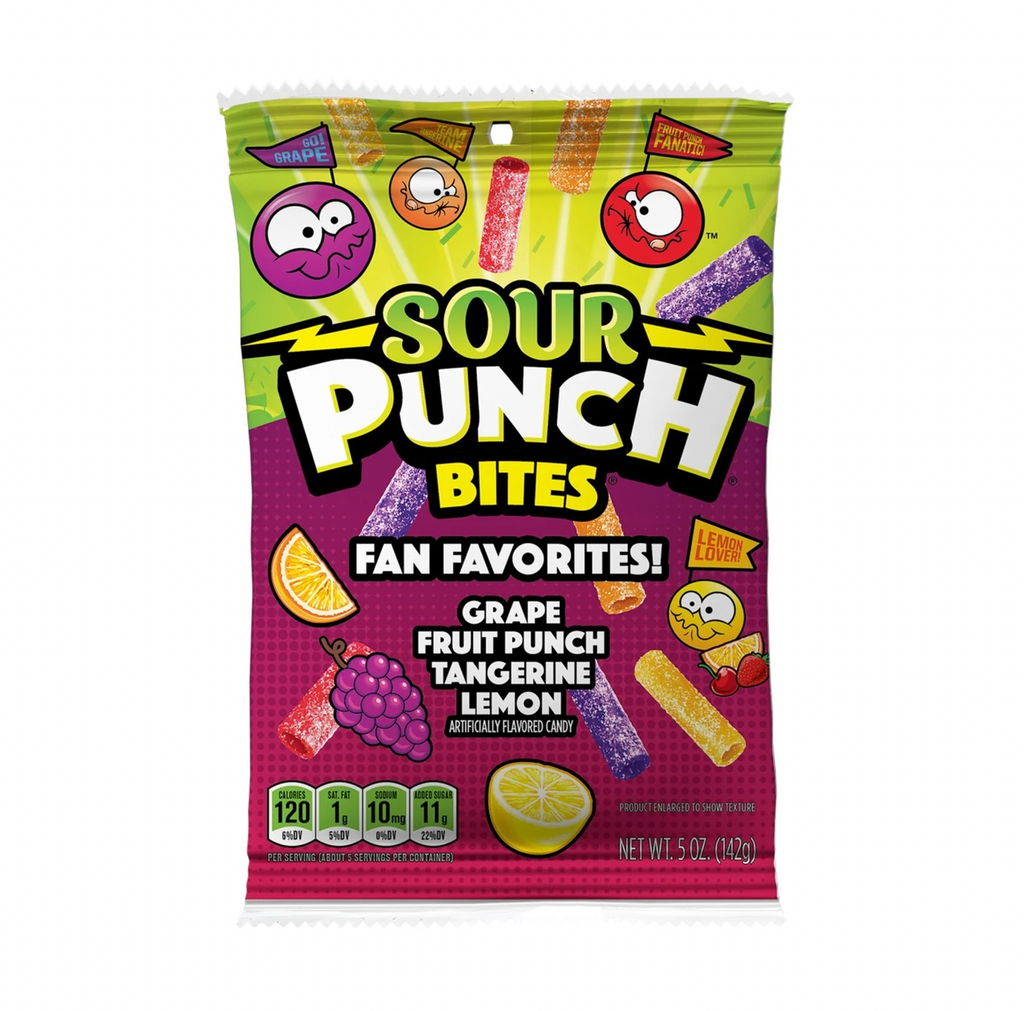 Sour Punch Fan Favorites Bites Peg Bag 255g - Sugar Box