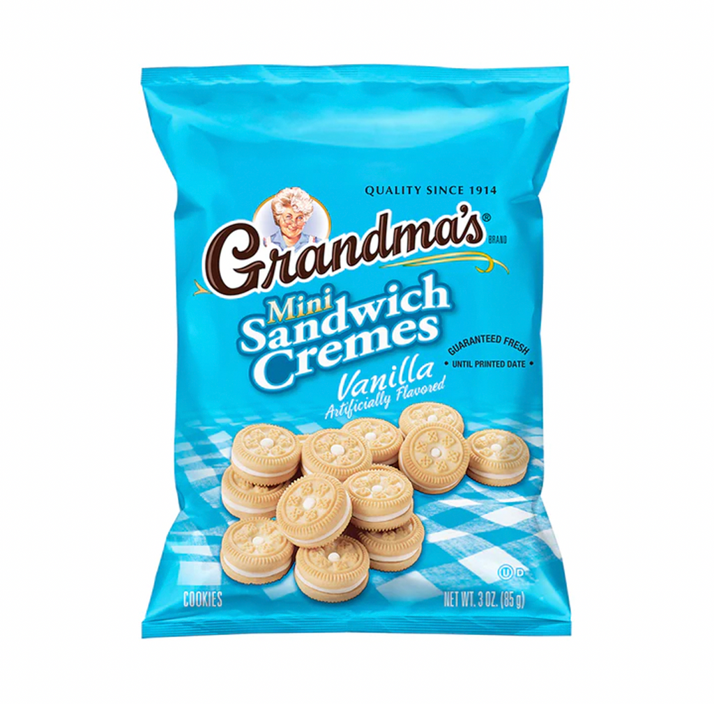 Frito Lays Grandma Cookies Vanilla Mini Sandwich Cremes 60g - Sugar Box